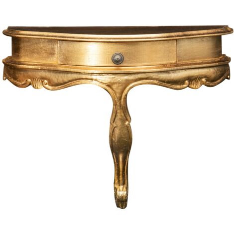 Ideacasa Completo Specchio e Mensola Consolle Oro Stile Barocco Luigi Ideacasa Completo Specchio e Mensola Consolle Oro Stile Barocco Luigi