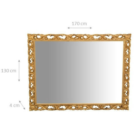 Biscottoni Specchio grande da terra e parete 170x130x4 cm Specchio da parete  grande stile barocco