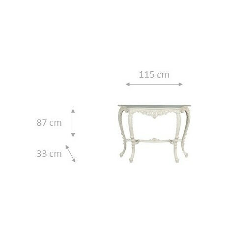 Console Ingresso Barocca In Oro Anticato 90x33x87 Cm - Made In Italy, Tavolino Shabby Chic, Mobile Da Appoggio - 3