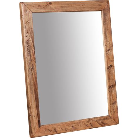Specchio Specchiera da Parete e Appendere da muro in legno massello di tiglio naturale Made in Italy
