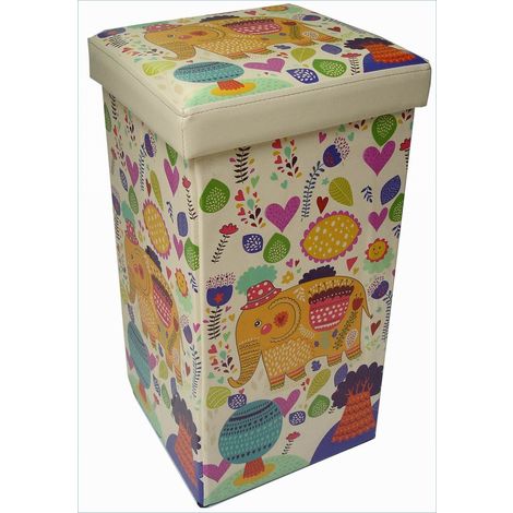 Pouf contenitore 32x32x60cm Scatola porta giochi bambini Portagiochi  bambini contenitori con coperchio Pouf contenitore giochi