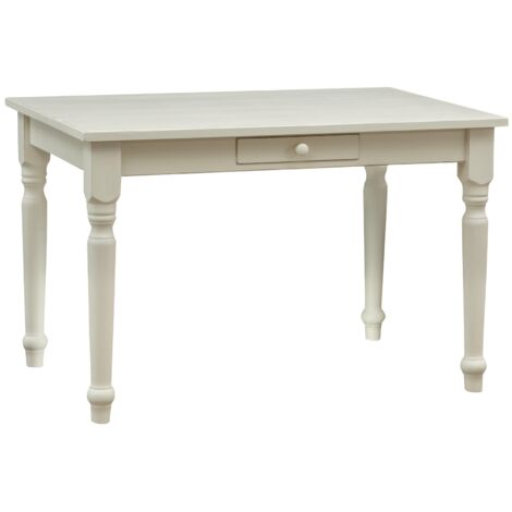 Tavolo da cucina con cassetto 120x80 cm Tavolo in legno massello Tavolo soggiorno artigianale (1/5)