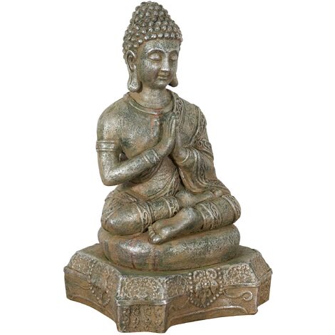 Statua buddha 70x43x36 cm Buddha statua resina Buddah arredo color oro  anticato Statua buddha grande arredo interno ed esterno