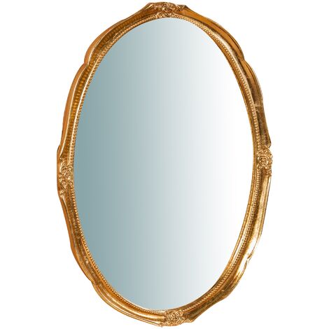 Specchio Specchiera da parete e appendere verticale/orizzontale L35xPR4xH82  cm finitura foglia argento anticato.