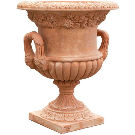 Vaso terracotta 59x47x47 cm Made in Italy Vaso grande da esterno  artigianale Vasi terracotta grandi per