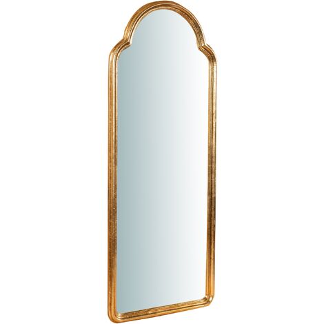 Specchio Specchiera da parete e appendere verticale/orizzontale  L50xPR4xH140 cm finitura foglia argento anticato - Biscottini - Idee regalo