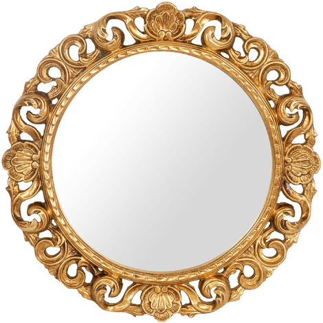 specchio ingresso cornice barocco oro 62x62 cm Made in Italy Specchi  decorativi da parete Specchio barocco