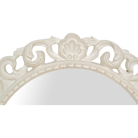 specchio ingresso cornice barocco 62x62 cm Made in Italy Specchi decorativi da parete Specchio barocco Cornice bianca