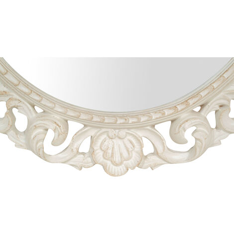 specchio ingresso cornice barocco 62x62 cm Made in Italy Specchi decorativi da parete Specchio barocco Cornice bianca