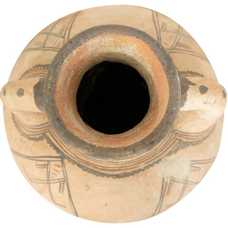 Vaso in terracotta del deserto del Sahara smaltato finitura verde