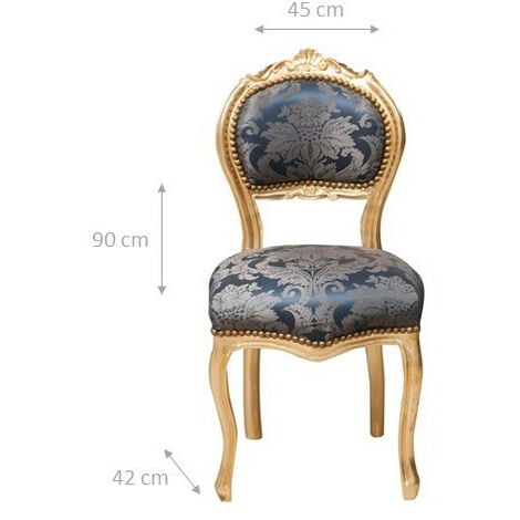 Sedia poltroncina stile francese Luigi XVI in legno massello di faggio  finitura oro