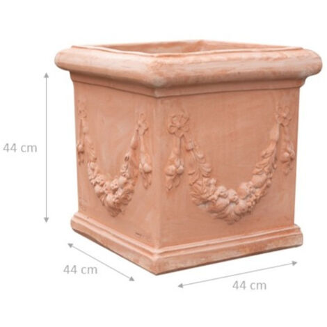 Vaso Fioriera In Terracotta Toscano Umbro Decorato Piante Agrumi Resistente Gelo - Foto 5