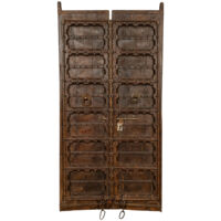 Porta portone in legno massello e ferro da interno o da esterno vecchia e antica medievale scorrevole