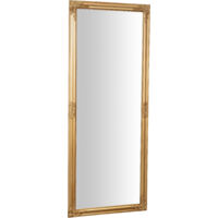 EMKE Specchio Da Parete 60 × 80 Cm Specchio Ovale Con Cornice Oro Specchio Non Illuminato Per Il Bagno