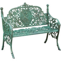 Panchina da giardino in ghisa 105x62x90 cm Divanetto da esterno Panca con braccioli Liberty Sedia 2 posti Panchina in ferro