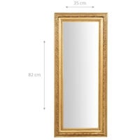 Specchio Specchiera da Parete e Appendere e appendere verticale/orizzontale H82xL35xPR2 cm finitura oro anticato