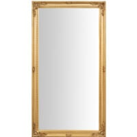 Specchio Specchiera da Parete e Appendere e appendere verticale/orizzontale L72xPR3xH132 cm finitura oro anticato.