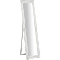 Specchio Specchiera Da Terra a Pavimento L44xPR3xH164 cm finitura bianco anticato.