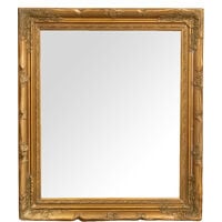 Specchio Specchiera da Parete e Appendere e appendere verticale/orizzontale L64xPR4xH74 cm finitura oro anticato.