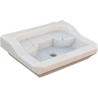 Lavandino in marmo bianco Lavandino cucina Lavabo da appoggio Lavello in pietra Lavandino da interno e esterno Vasca per fontana