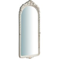 Specchio Specchiera da Parete e Appendere in legno finitura bianco anticato L28xPR3,5xH69 cm Made in Italy