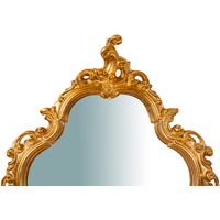 Specchio Specchiera da Parete e Appendere in legno finitura foglia oro anticato L57xPR5xH90 cm Made in Italy