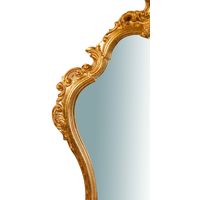 Specchio Specchiera da Parete e Appendere in legno finitura foglia oro anticato L57xPR5xH90 cm Made in Italy