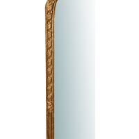 Specchio Specchiera da Parete e Appendere in legno finitura foglia oro anticato L34xPR5xL87 cm Made in Italy