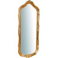 Specchio Specchiera da Parete e Appendere in legno finitura foglia oro anticato L33xPR3xH79 cm Made in Italy