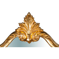 Specchio Specchiera da Parete e Appendere in legno finitura foglia oro anticato L71xPR5xH82 cm Made in Italy