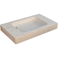 Lavandino in marmo bianco 89x52x13 cm Lavandino da esterno e interno Lavabo  pietra Lavabo da appoggio