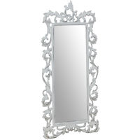 Specchio Specchiera da Parete e Appendere L23xPR2xH50 cm finitura bianco anticato.