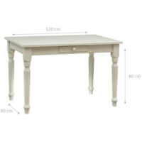 Biscottini Tavolo In Legno Massello Allungabile 120x80 Cm | Made In Italy Per Cucina E Pranzo