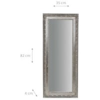 Specchio Specchiera da parete e appendere verticale/orizzontale L35xPR4xH82 cm finitura argento anticato.