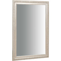 Specchio da parete 90x60x4 cm Made in Italy Specchio shabby Cornice argento  Specchio vintage da parete
