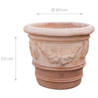 Creative Co-op Fioriera In Terracotta Invecchiata Grigio - Vaso In Pietra Arenaria 22,9x22,9x17,8 Cm Per Piante Da Interno/Esterno