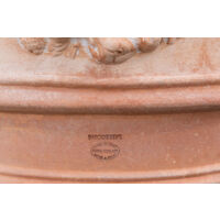 Creative Co-op Fioriera In Terracotta Invecchiata Grigio - Vaso In Pietra Arenaria 22,9x22,9x17,8 Cm Per Piante Da Interno/Esterno