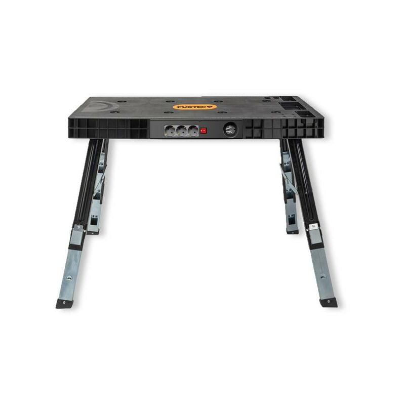 GOPLUS Table de Travail et Chevalet Pliant Portable,établi Multifonctionnel  avec Système de Serrage,2 Hauteurs