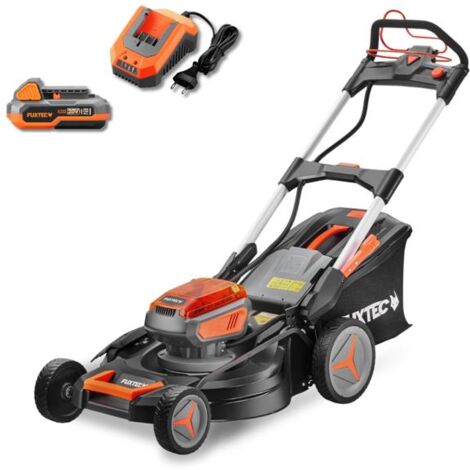 Tondeuse gazon batterie autotractée 40V (2X20V) - FUXTEC FX-E2RM51 - 51cm mulching ejection latérale 2 batteries Li-Ion 4Ah, double chargeur, bac 50L