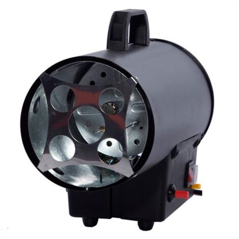 Fuxtec – Chauffage de chantier au gaz 10kW – Sortie d'air chaud 300 m³/h – IP44 – Pour chantiers humides et espaces confinés