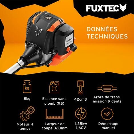 Débroussailleuse thermique 4 temps - FUXTEC FX-4MS142 -  42,5cm3 1,7 CV