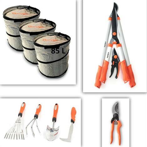 Set outils de jardin à main - entretien du jardin FUXTEC - Set complet  premium 11 outils et