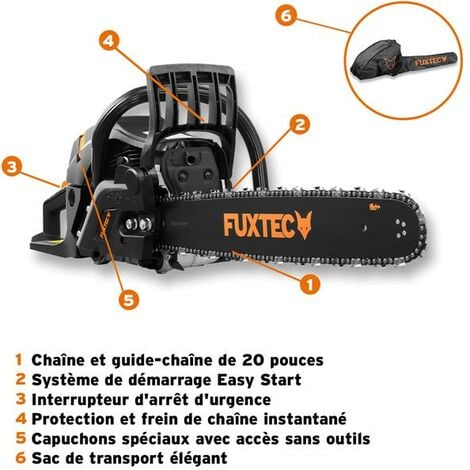 Tronçonneuse thermique - FUXTEC FX-KS262 - 61,5cm3 20 pouces Black Edition