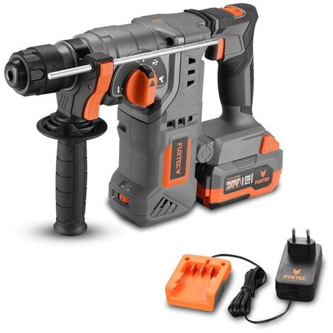 Marteau perforateur sans fil - FUXTEC FX-E1RH20 - 20V SDS+ burineur - Set avec batterie 4Ah et chargeur 1A (1/5)