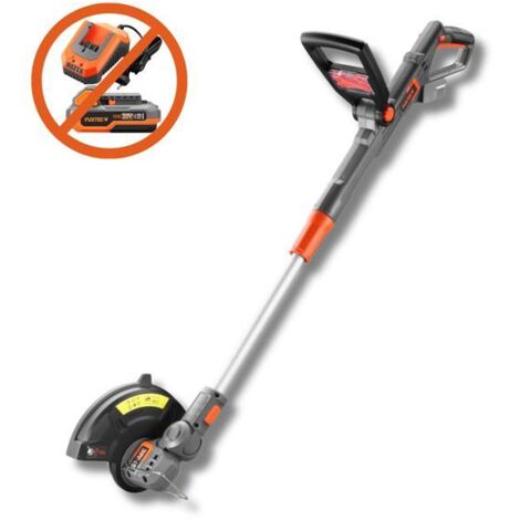 Fuxtec – Coupe-bordure à batterie FXE1RT20 20V – Autonomie 45 min – Largeur de coupe 25 cm – Moteur silencieux pour petits terrains (1/5)