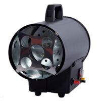 Fuxtec – Chauffage de chantier au gaz 10kW – Sortie d'air chaud 300 m³/h – IP44 – Pour chantiers humides et espaces confinés