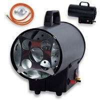Canon a air chaud - FUXTEC FX-GH10 - Au gaz 10kW 300 m3/h IP44 Import Allemagne détendeur FR non inclus