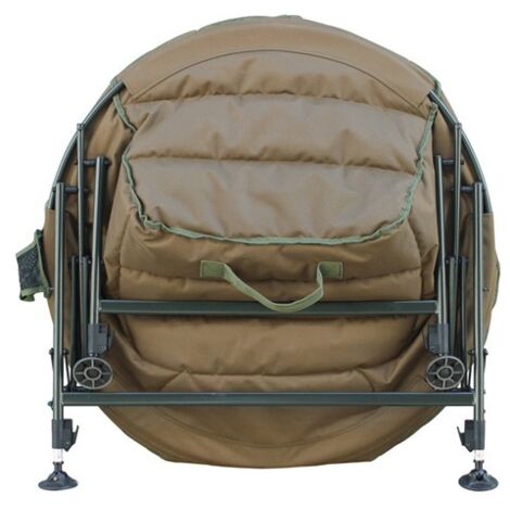 CARPZILLA Foldable Wide Round Fishing Chair Sunchair Adjustable Legs Green