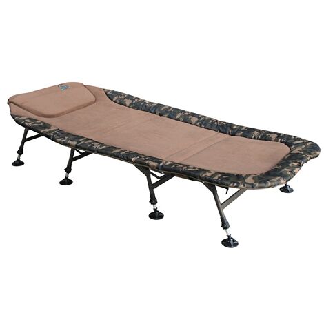 Carptrix Fishing Bedchair With Recliner & Built-in Pillow – 600D Oxford, Green – Perfect For Camping & Garden