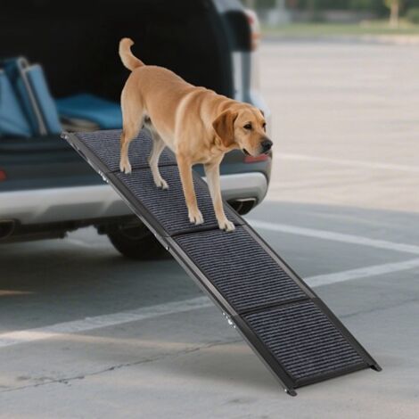 PawHaven Foldable Dog Ramp Non-Slip Pet Steps Ramp for Car Sofa Large Small Dogs 170X44CM (1/5)
